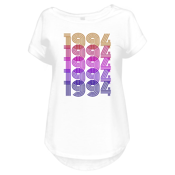 Tričko s potiskem 1994 FialovoRůžová Retro