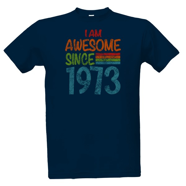 Tričko s potiskem Awesome 1973