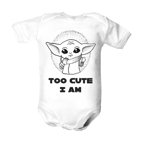 Dětské body  s potiskem Baby Yoda - To Cute I Am