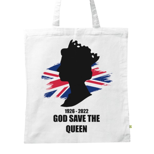BIO platená taška s potlačou Boh ochraňuj kráľovnú