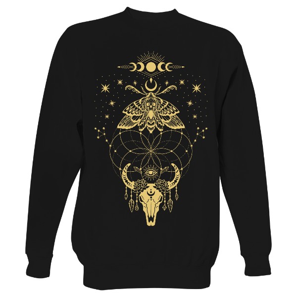 BOHO býčí lebka béžová