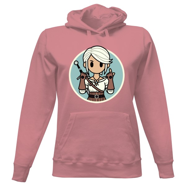 Dámská mikina s kapucí s potiskem Cirilla z Cintry