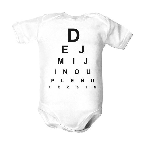 Dětské body  s potiskem Dej mi jinou plenu prosím