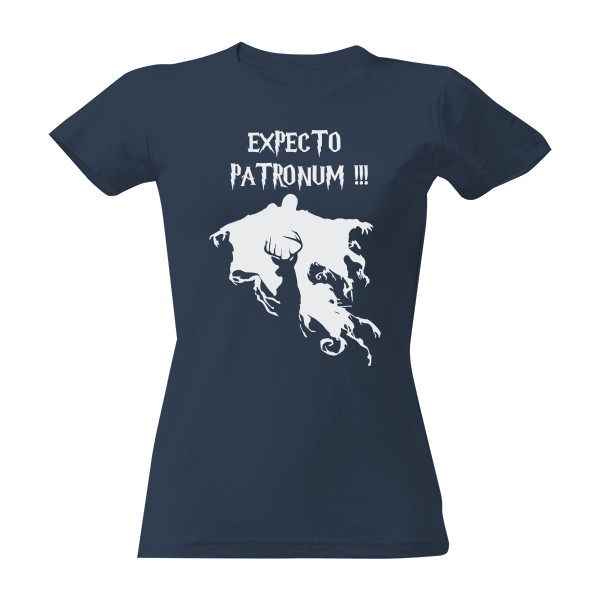 Tričko s potiskem Expecto patronum - bílé