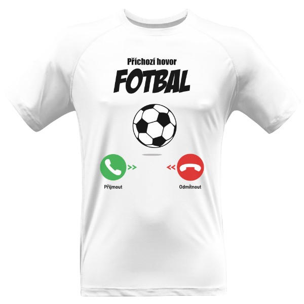 Pánske funčné tričko Premium s potlačou Futbal volá