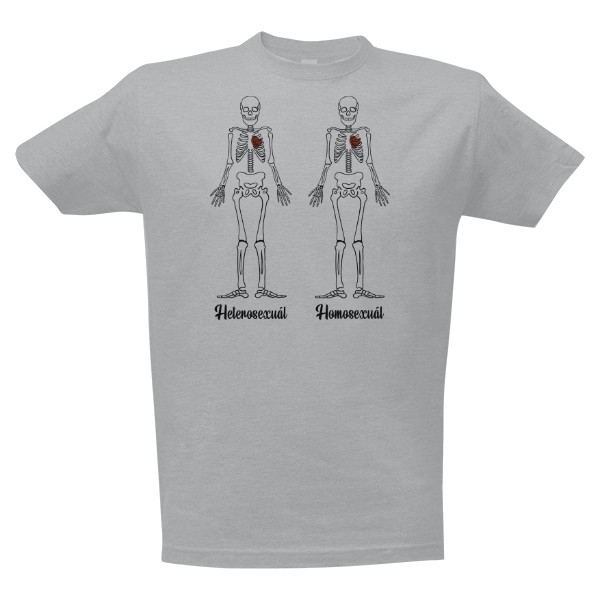 Tričko s potiskem Gay Skeleton