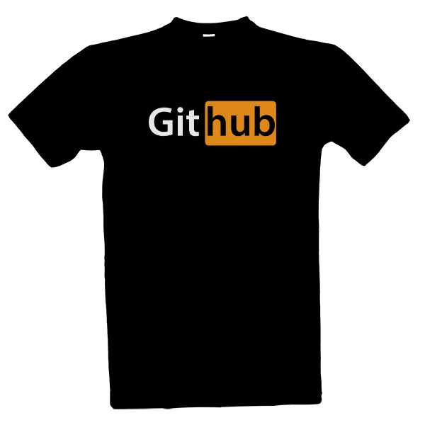 Tričko s potiskem Git hub