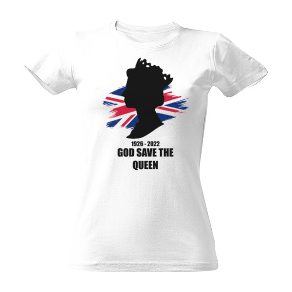 Tričko s potiskem God save the queen Elizabet