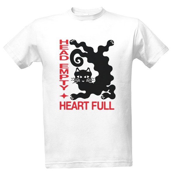 Tričko s potiskem Head Empty Heart Full
