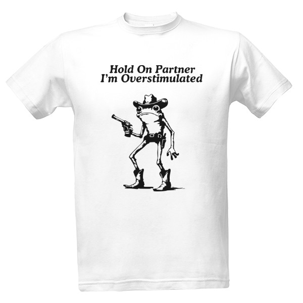 Tričko s potiskem Hold on partner