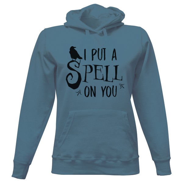 Dámská mikina s kapucí s potiskem I put a spell