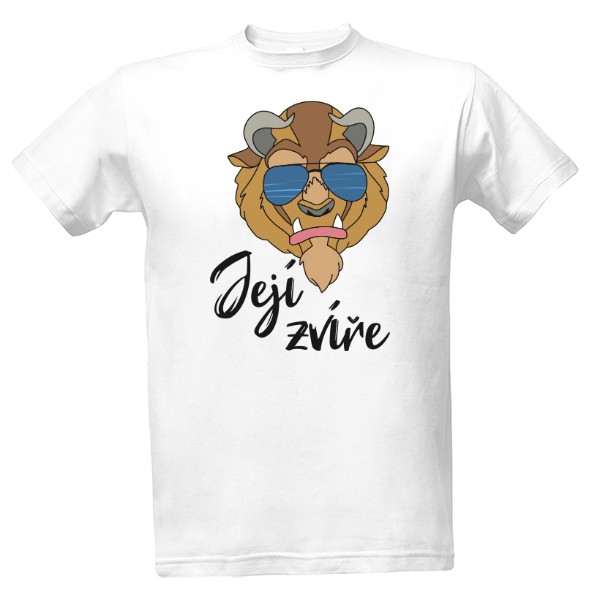Tričko s potiskem Její zvíře - párové tričko