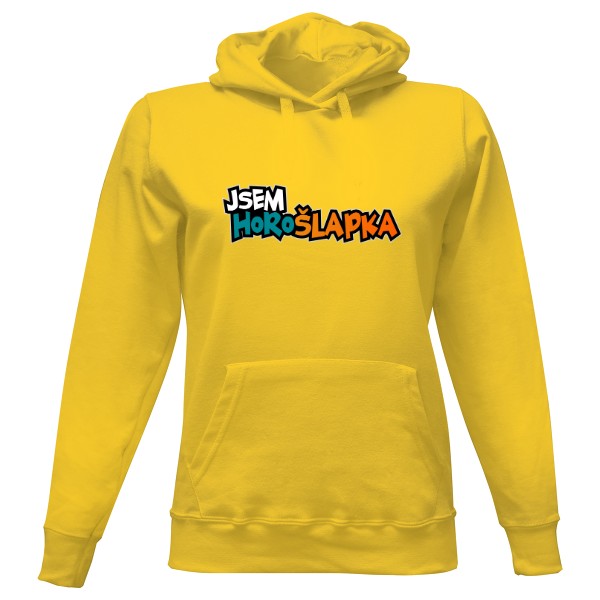 Dámská mikina s kapucí s potiskem Jsem HoroŠlapka
