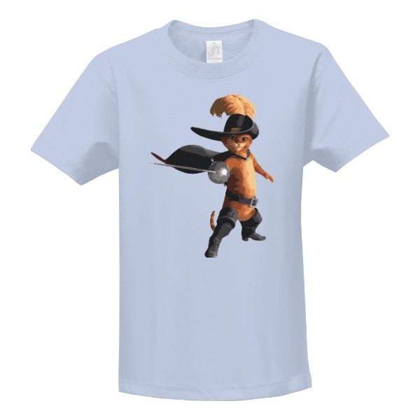 Tričko s potiskem Kocour v botách