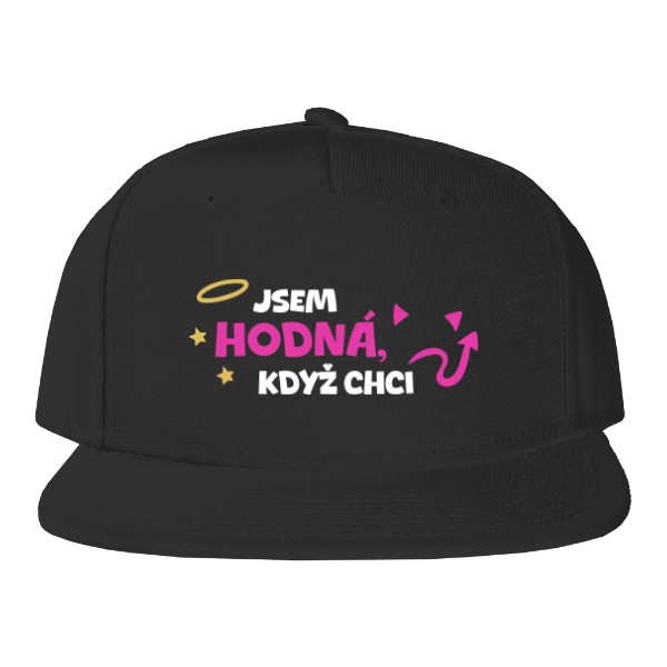 Kšiltovka Snapback s potiskem Kšiltovka - Jsem hodná, když chci