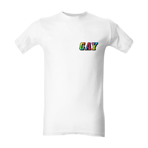Tričko s potiskem Logo gay na srdce
