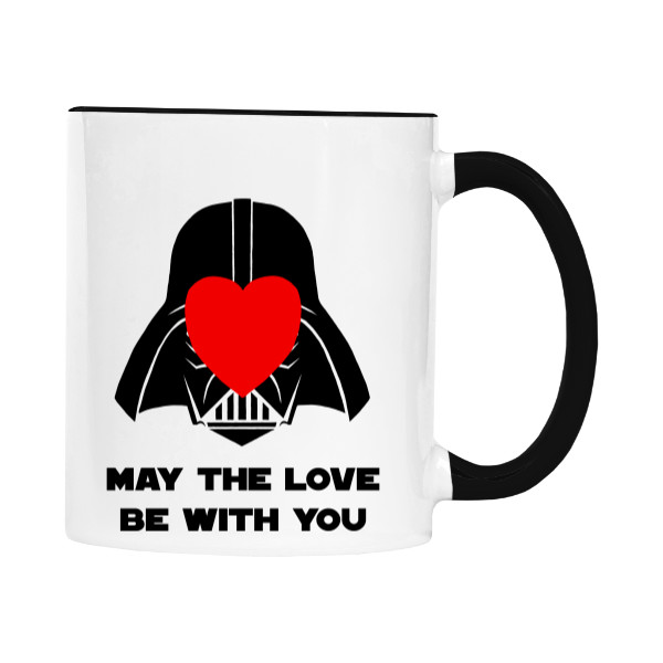 Hrnek malý barevný s potiskem Love be with you