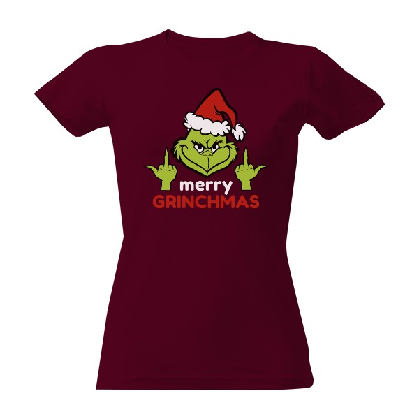 Tričko s potiskem Merry Cristmas GRINCH