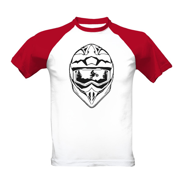 Tričko s potiskem Motocross - helma