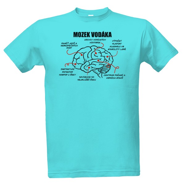 Tričko s potiskem Mozek vodáka