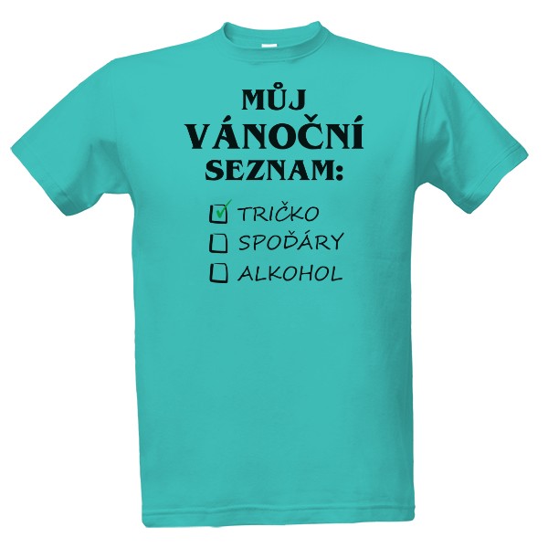 Tričko s potiskem Můj vánoční seznam 2