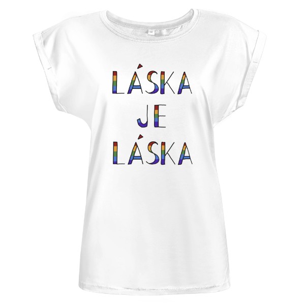 Tričko s potiskem Nápis láska je láska 