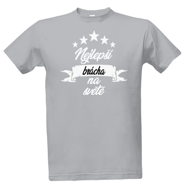 Tričko s potiskem Nejlepší brácha na světě - bílé