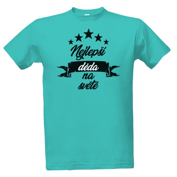 Tričko s potiskem Nejlepší děda na světě - černé