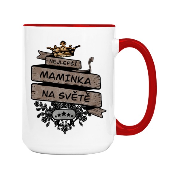 Hrnek velký barevný s potiskem Nejlepší maminka na světě - hrnek