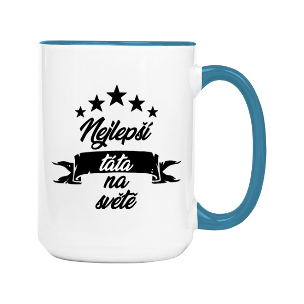 Hrnek velký barevný s potiskem Nejlepší táta na světě - hrnek