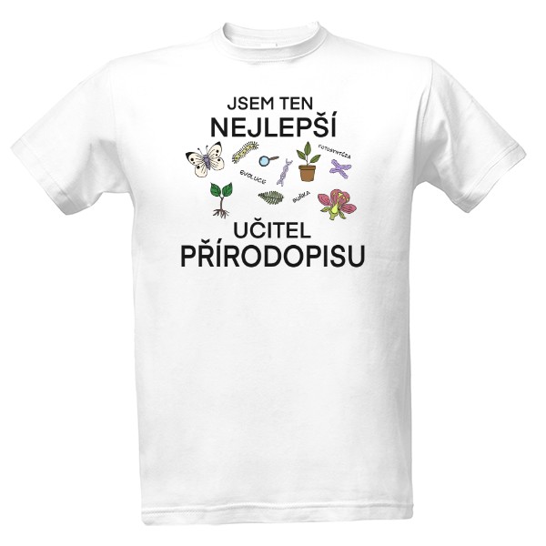 Tričko s potiskem Nejlepší učitel přírodopisu