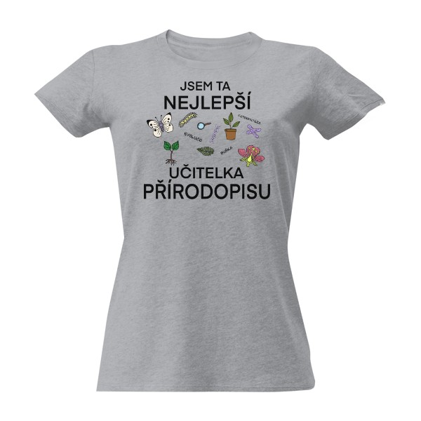 Tričko s potiskem Nejlepší učitelka přírodopisu