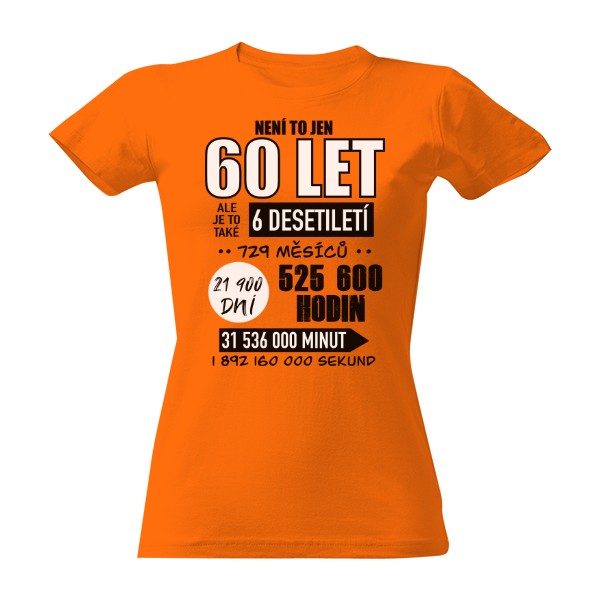 Tričko s potiskem Není to jen 60 let