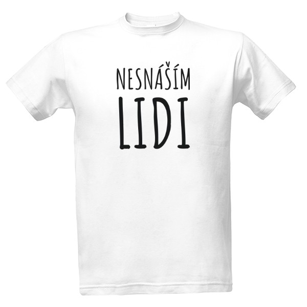 Tričko s potiskem Nesnáším lidi