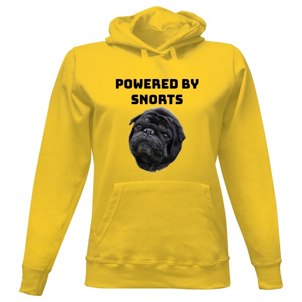 Dámská mikina s kapucí s potiskem Nový produkt mopslík černý