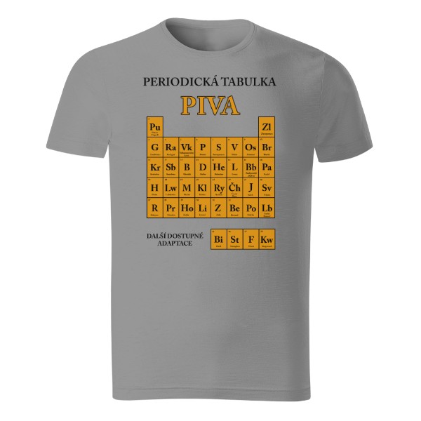 Tričko s potiskem Periodická tabulka Piva