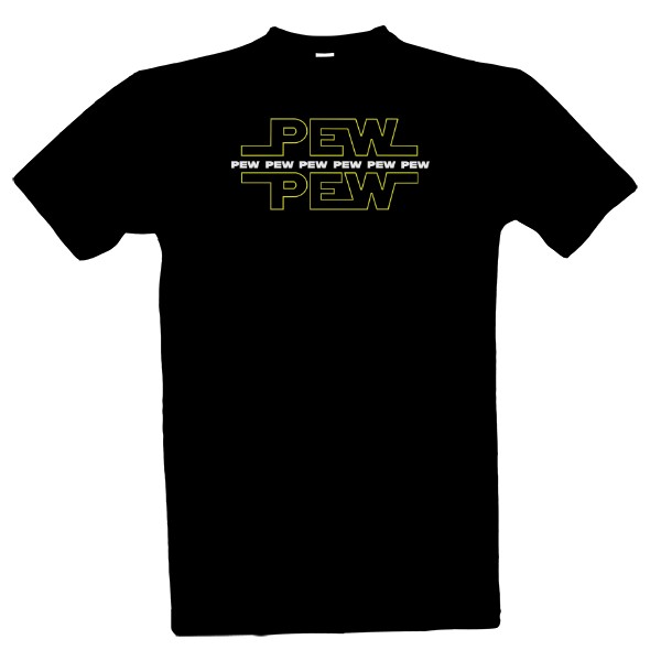 Tričko s potlačou Star Wars Pew Pew Pew na triku