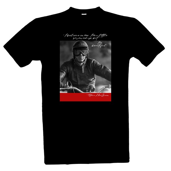 Tričko s potiskem Steve McQueen Moto