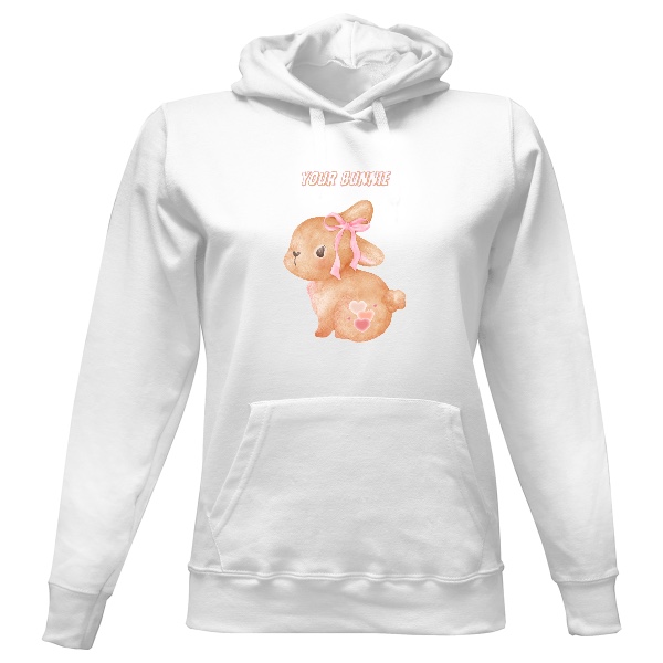 Dámská mikina s kapucí s potiskem Sweet Mood Bunniee