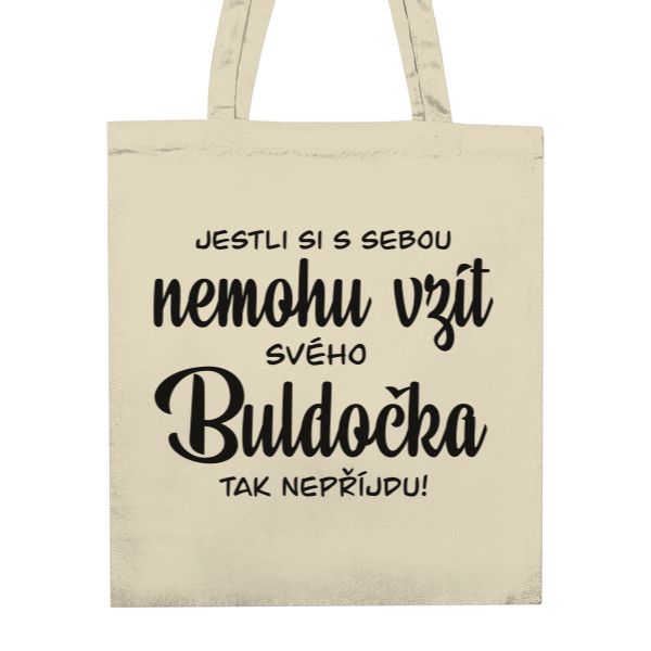 Nákupní taška unisex s potiskem Taška buldoček