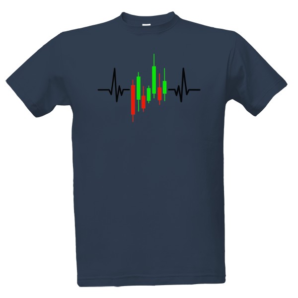 Tričko s potlačou Trading EKG - černé