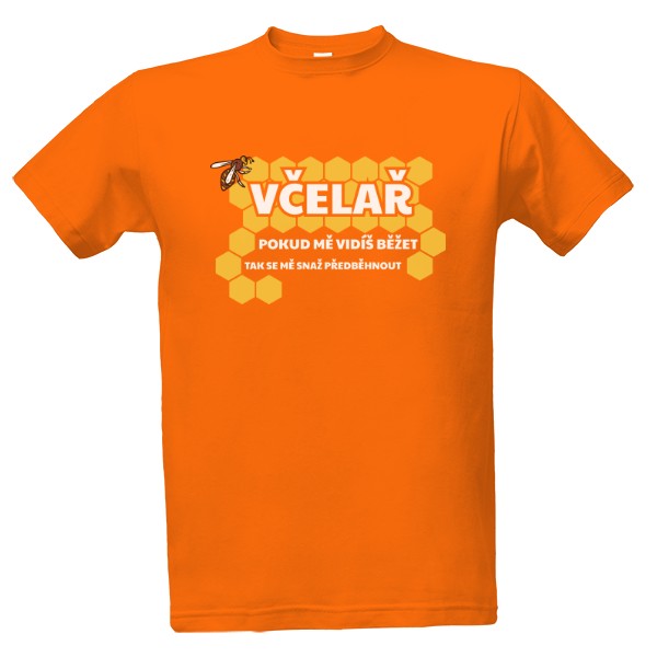 Tričko s potiskem Včelař - pokud mě vidíš běžet