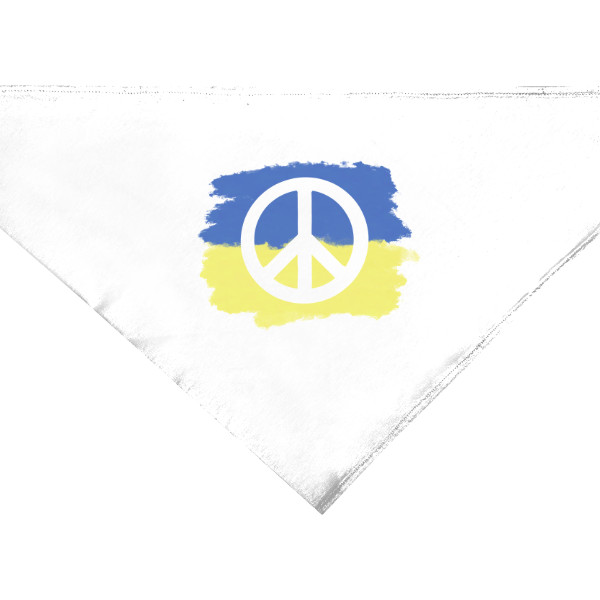 Bavlnená trojrohá šatka s potlačou Ukrajina Peace na roušce