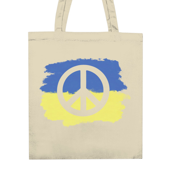 Nákupní taška unisex s potiskem Ukrajina Peace na tašce