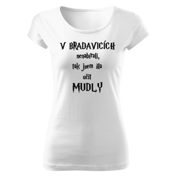 Tričko s potiskem V bradavicích nenabírali