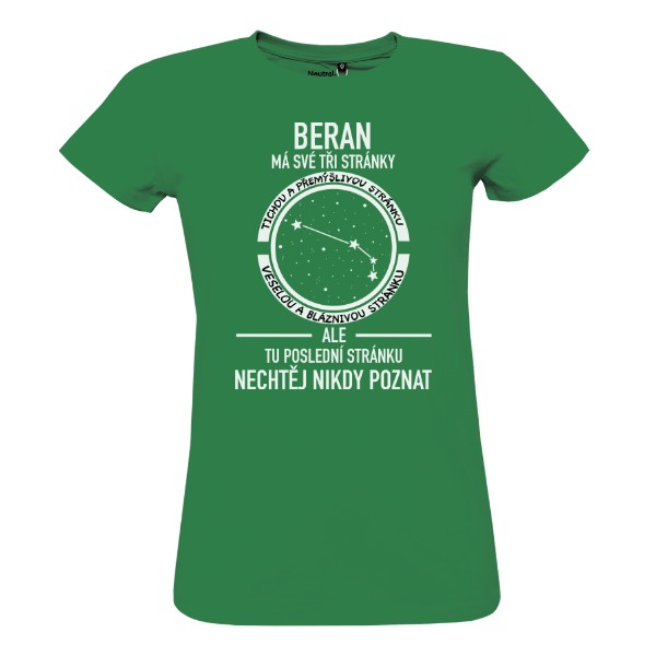 Tričko s potiskem Znamení horoskopu - Beran bílé