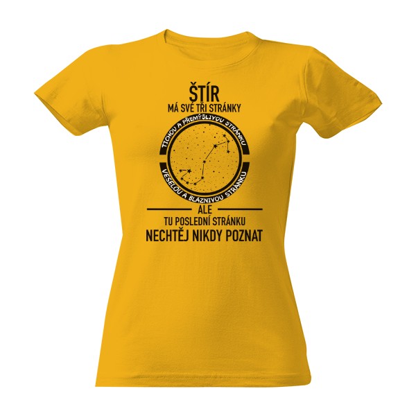 Tričko s potiskem Znamení horoskopu - štír bílé